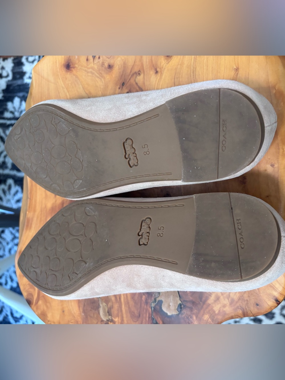 COACH Pointed Toe Suede Flats - Nude/Light Beige, GUC - Picture 11 of 14